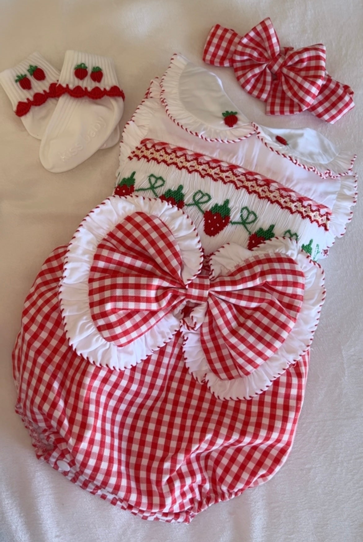 Strawberry shortcake romper