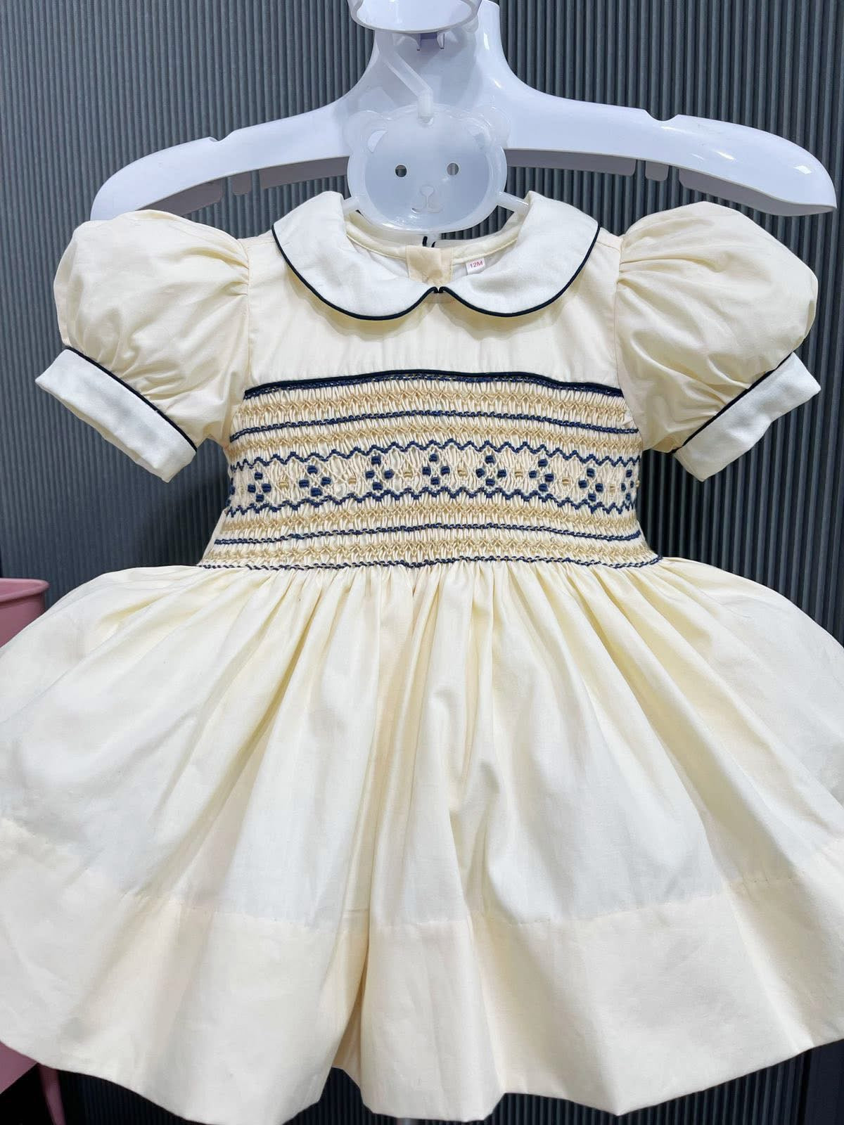 Gold & navy smock