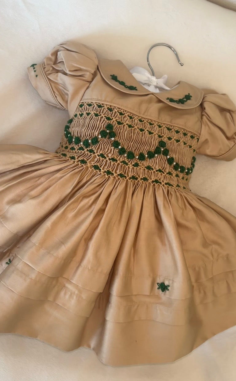 Green gala dress