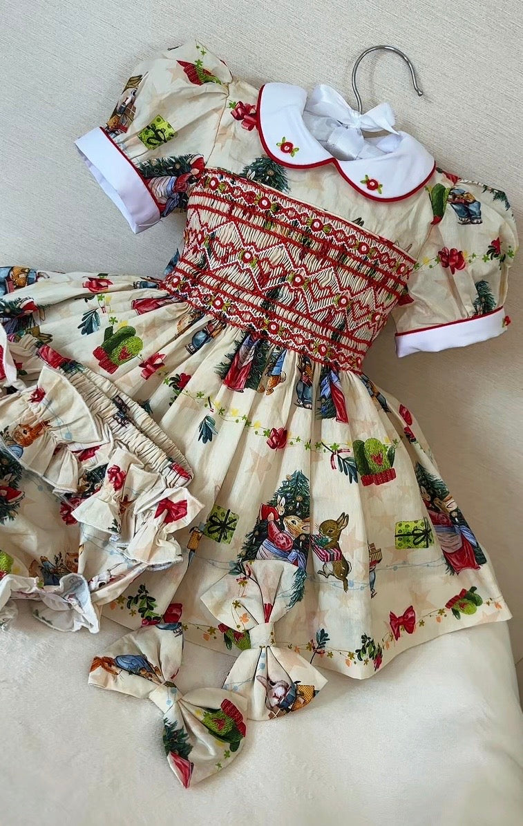 Peter rabbit Christmas dress