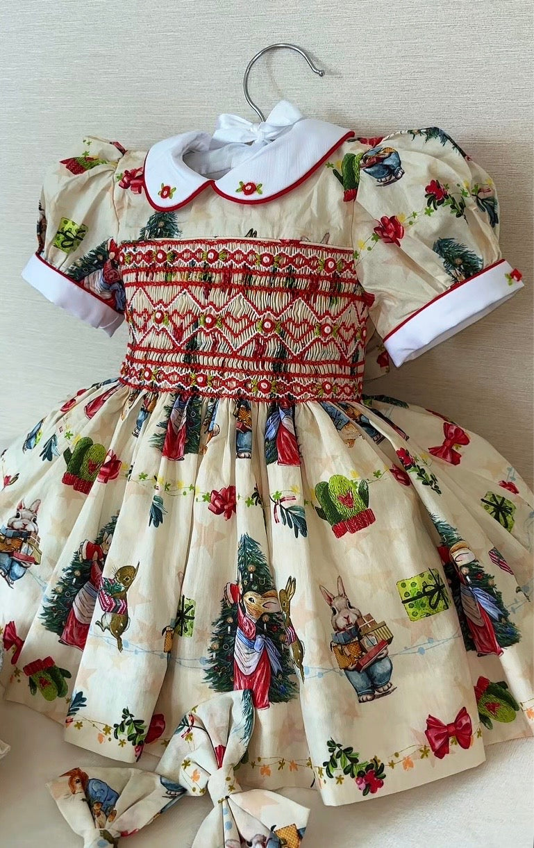 Peter rabbit Christmas dress