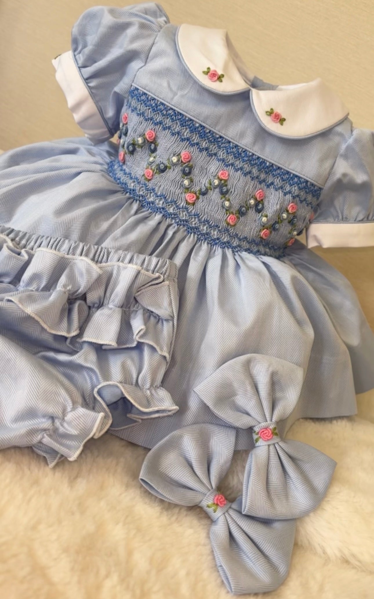Blue rose dress