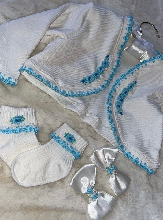 Embroidered cardigan set