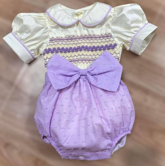 Swiss dot romper