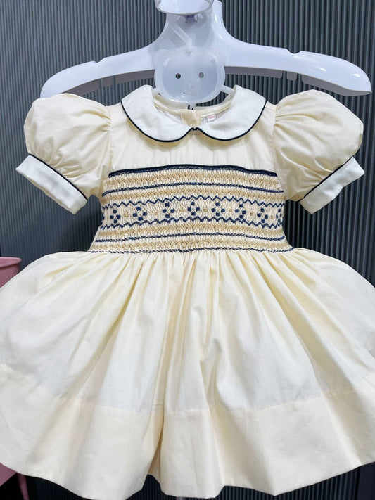 Gold & navy smock